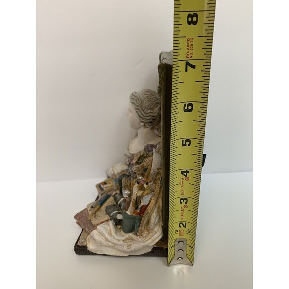 Figi Picture Frame Book Ends Roman Busts Artist Oil Paints & Brushes Vintage - Picture 10 of 10